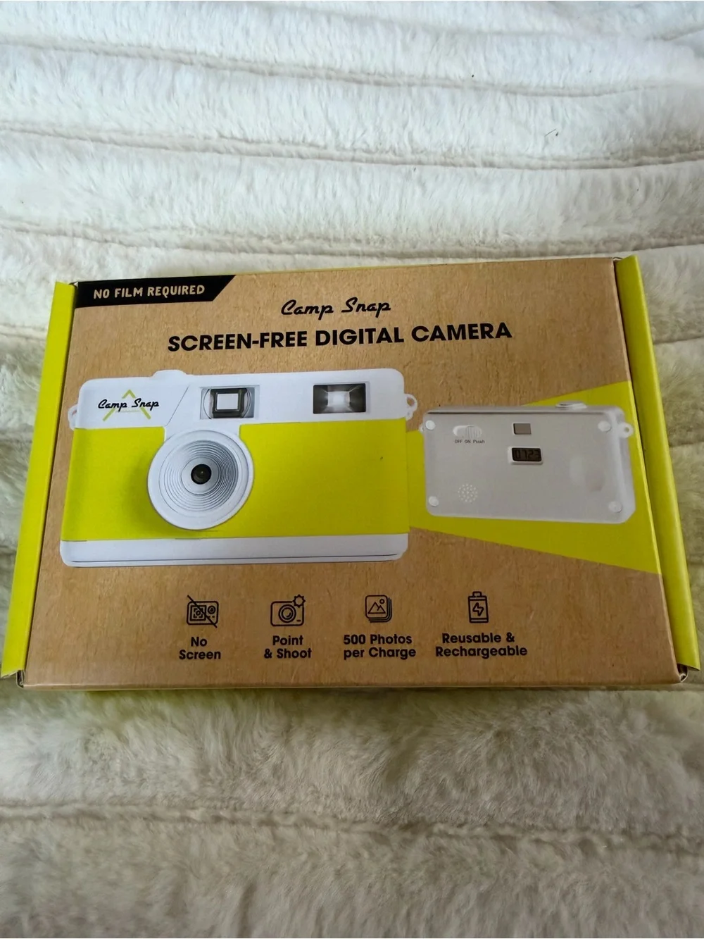 Camp Snap V105 Screen-Free Digital Camera Neon Acid Yellow Green NEW Sealed